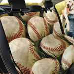 Baseballs On Field Print Pet Car Back Seat Cover