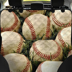 Baseballs On Field Print Pet Car Back Seat Cover