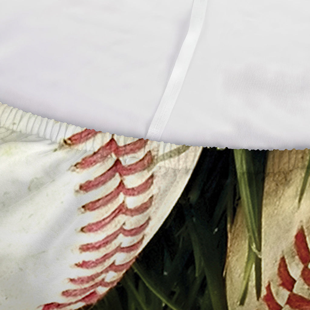 Baseballs On Field Print Sofa Cover