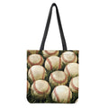 Baseballs On Field Print Tote Bag