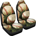 Baseballs On Field Print Universal Fit Car Seat Covers