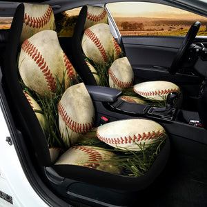 Baseballs On Field Print Universal Fit Car Seat Covers