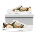 Baseballs On Field Print White Low Top Sneakers