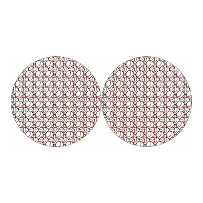 Baseballs Pattern Print Car Coasters