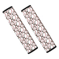 Baseballs Pattern Print Car Seat Belt Covers