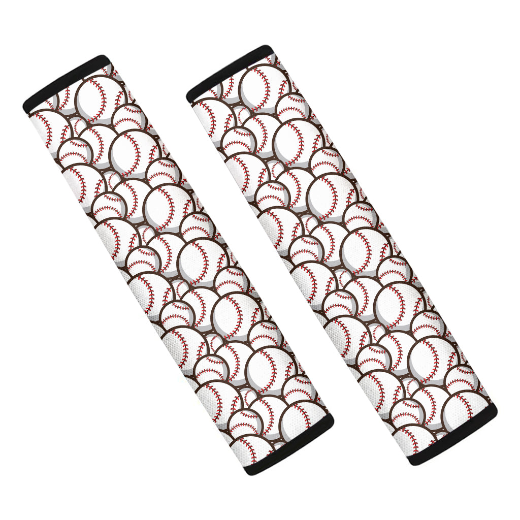 Baseballs Pattern Print Car Seat Belt Covers