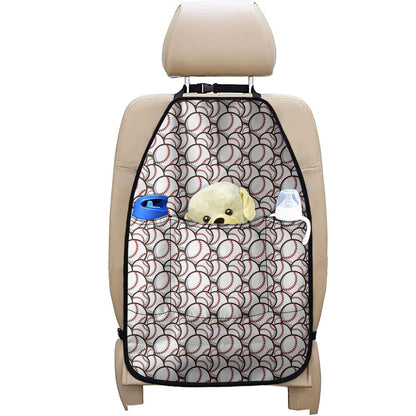 Baseballs Pattern Print Car Seat Organizers