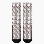 Baseballs Pattern Print Crew Socks