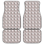 Baseballs Pattern Print Front and Back Car Floor Mats