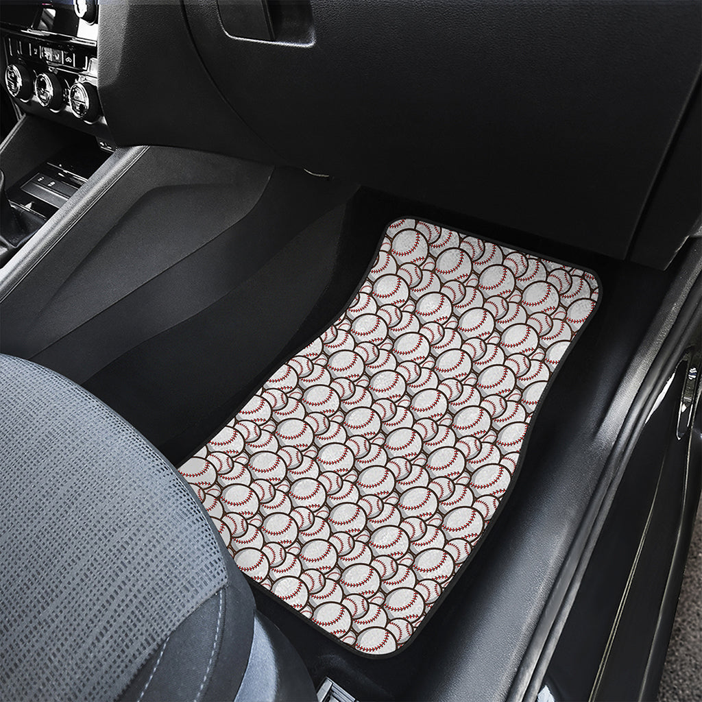 Baseballs Pattern Print Front Car Floor Mats