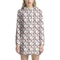 Baseballs Pattern Print Pullover Hoodie Dress