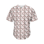 Baseballs Pattern Print Men's Baseball Jersey