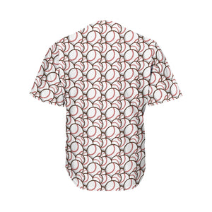 Baseballs Pattern Print Men's Baseball Jersey