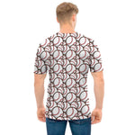 Baseballs Pattern Print Men's T-Shirt