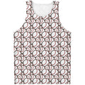 Baseballs Pattern Print Men's Tank Top