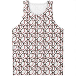 Baseballs Pattern Print Men's Tank Top