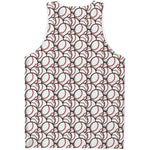 Baseballs Pattern Print Men's Tank Top