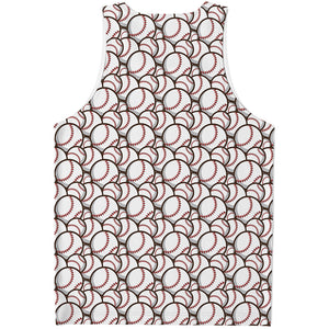 Baseballs Pattern Print Men's Tank Top