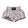 Baseballs Pattern Print Muay Thai Boxing Shorts