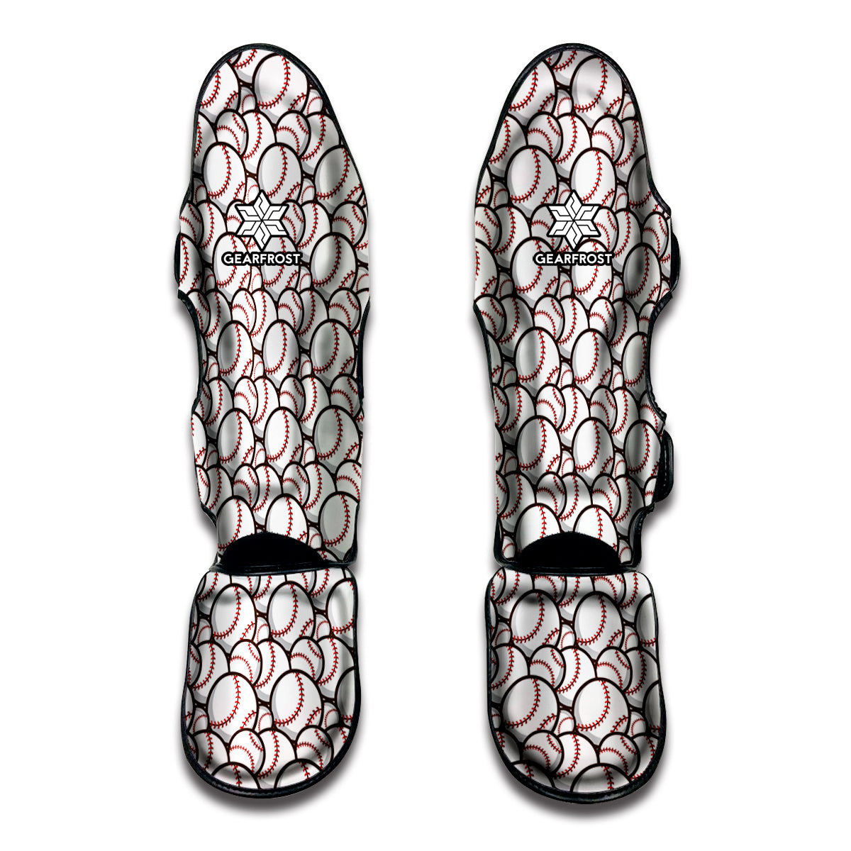 Baseballs Pattern Print Muay Thai Shin Guard