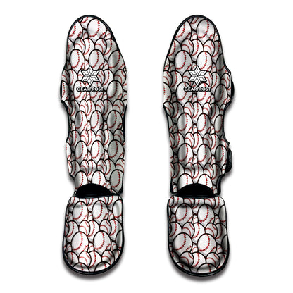 Baseballs Pattern Print Muay Thai Shin Guard