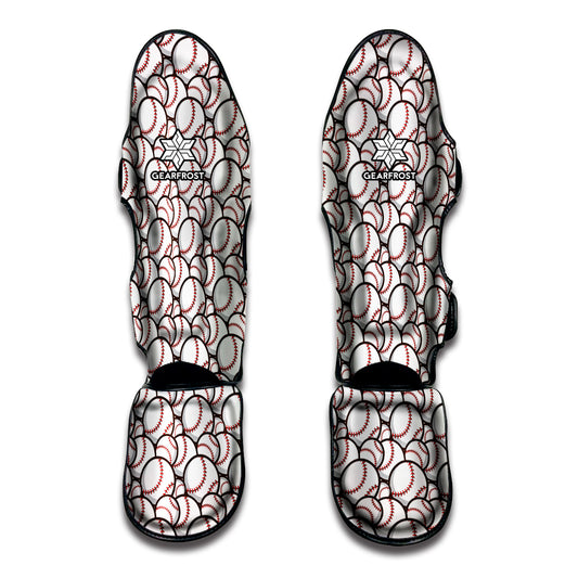 Baseballs Pattern Print Muay Thai Shin Guard