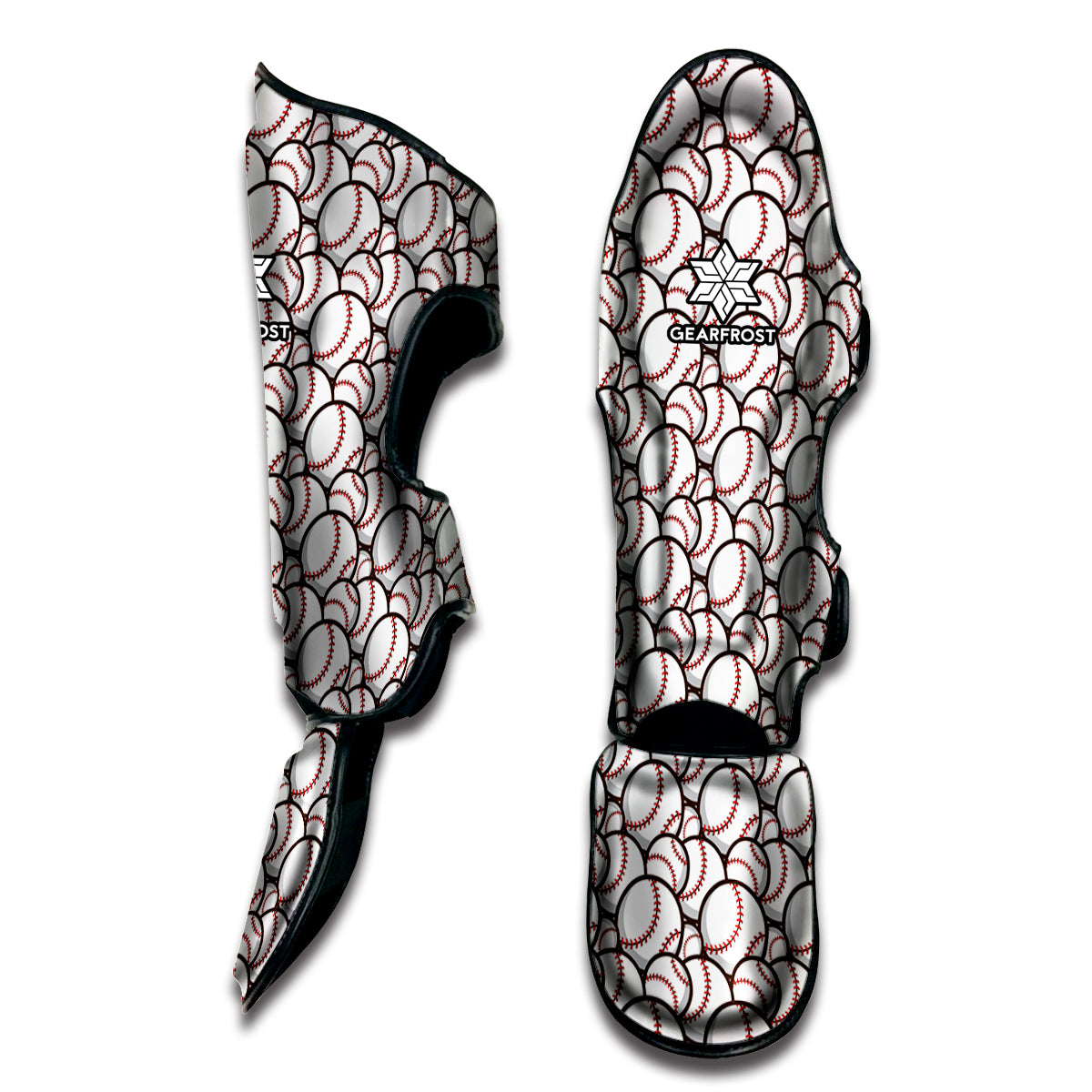 Baseballs Pattern Print Muay Thai Shin Guard
