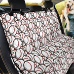 Baseballs Pattern Print Pet Car Back Seat Cover