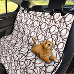 Baseballs Pattern Print Pet Car Back Seat Cover