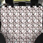 Baseballs Pattern Print Pet Car Back Seat Cover