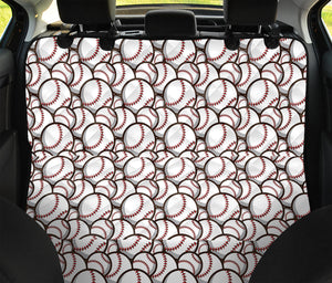 Baseballs Pattern Print Pet Car Back Seat Cover