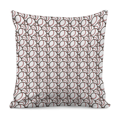Baseballs Pattern Print Pillow Cover