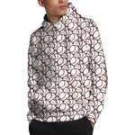 Baseballs Pattern Print Pullover Hoodie