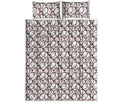 Baseballs Pattern Print Quilt Bed Set