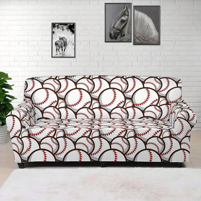 Baseballs Pattern Print Sofa Cover