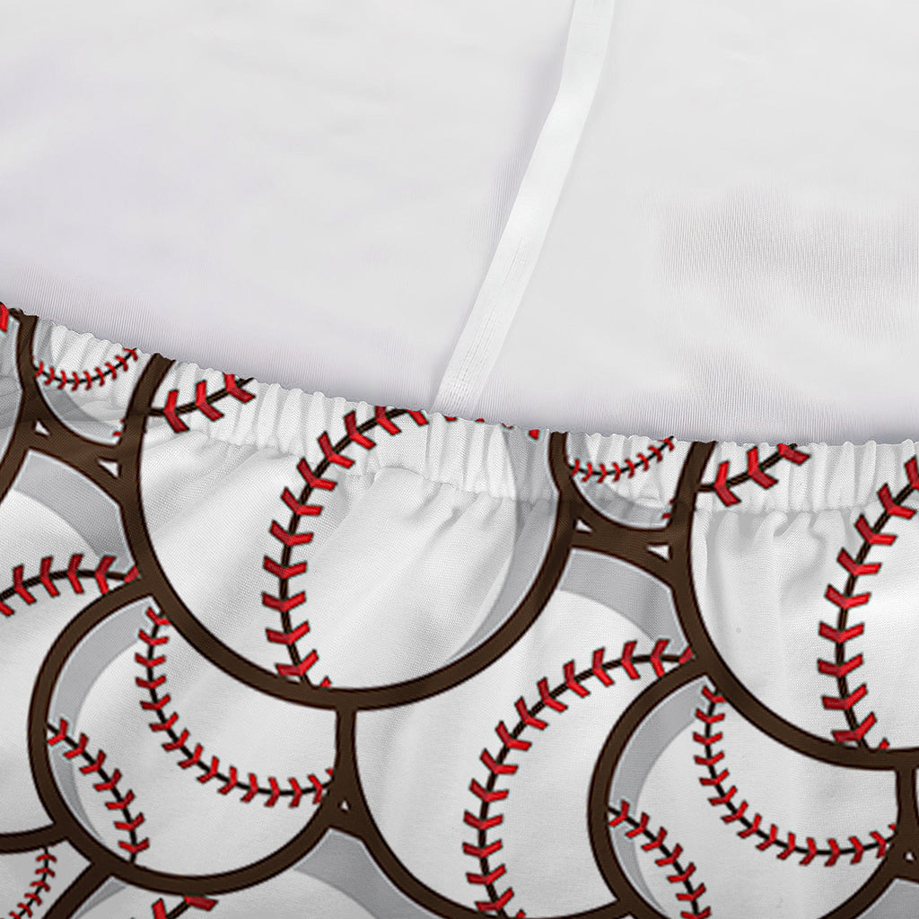 Baseballs Pattern Print Sofa Cover