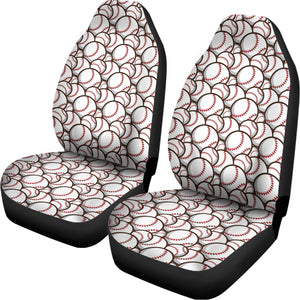 Baseballs Pattern Print Universal Fit Car Seat Covers