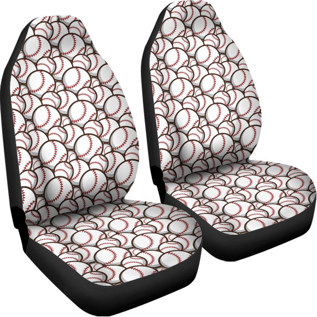 Baseballs Pattern Print Universal Fit Car Seat Covers