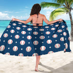 Baseballs Star Pattern Print Beach Sarong Wrap