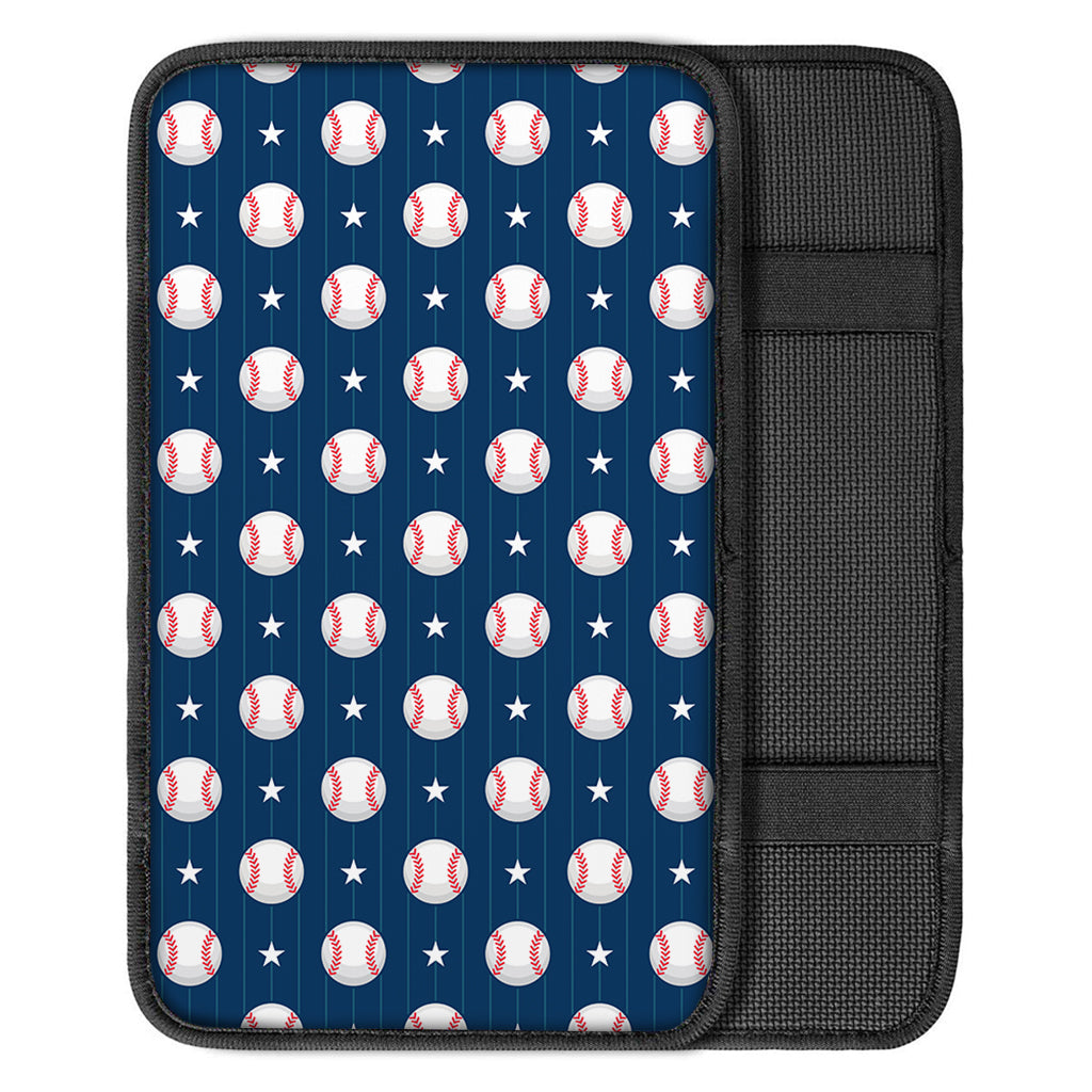 Baseballs Star Pattern Print Car Center Console Cover