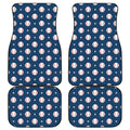 Baseballs Star Pattern Print Front and Back Car Floor Mats