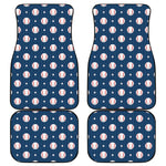 Baseballs Star Pattern Print Front and Back Car Floor Mats