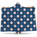 Baseballs Star Pattern Print Hooded Blanket