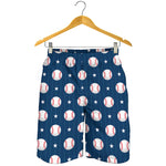 Baseballs Star Pattern Print Men's Shorts