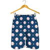 Baseballs Star Pattern Print Men's Shorts