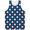 Baseballs Star Pattern Print Men's Tank Top