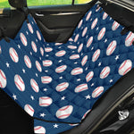 Baseballs Star Pattern Print Pet Car Back Seat Cover