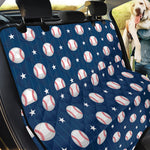 Baseballs Star Pattern Print Pet Car Back Seat Cover