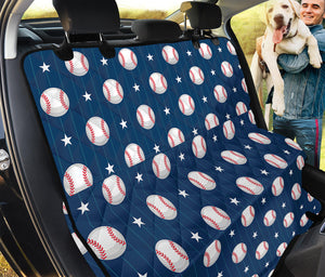 Baseballs Star Pattern Print Pet Car Back Seat Cover