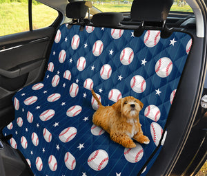 Baseballs Star Pattern Print Pet Car Back Seat Cover